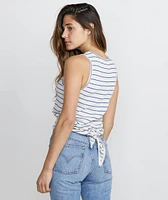 Lori Tie Back Tank Marlin/White Stripe