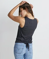 Lori Tie Back Tank Faded Black