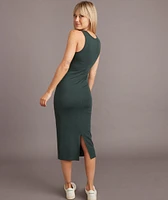 Lexi Rib Daytime Midi Dress Green Gables