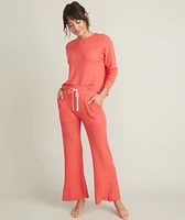 Luxe Waffle Wide Leg PJ Pant Bittersweet Red