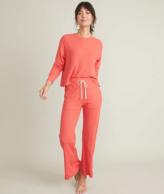 Luxe Waffle Wide Leg PJ Pant Bittersweet Red