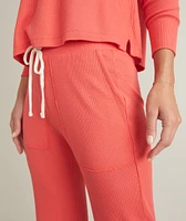 Luxe Waffle Wide Leg PJ Pant Bittersweet Red