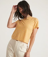 Lydia Textured Stripe Top Gold