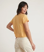 Lydia Textured Stripe Top Gold