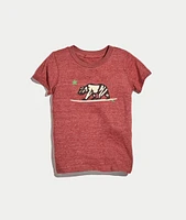 Mini Surfing Bear Graphic Tee Rosewood