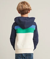 Mini Full Zip Hoodie Blue/Green Colorblock