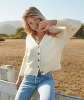 Robin Crop Cardigan Ivory