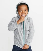 Mini Zip Hoodie Heather Grey