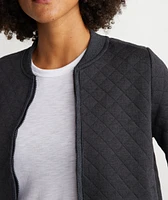 Mya Quilted Swing Bomber Charcoal