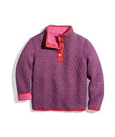 Mini Corbet Reversible Pullover Bright Rose Heather/Plum Heather