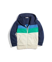 Mini Full Zip Hoodie Blue/Green Colorblock