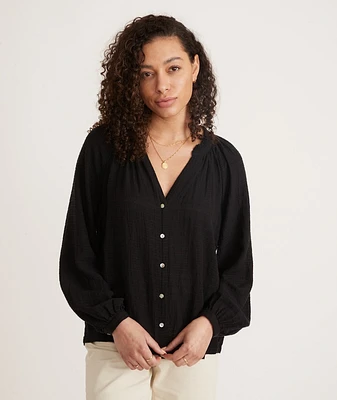 Nixi Collarless Blouse