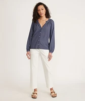 Nixi Collarless Blouse