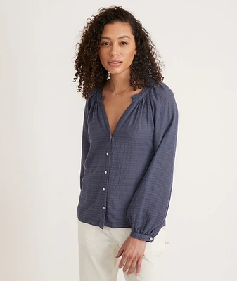 Nixi Collarless Blouse