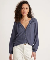 Nixi Collarless Blouse