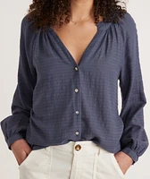 Nixi Collarless Blouse