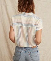 Daniella Button Down Multi Stripe