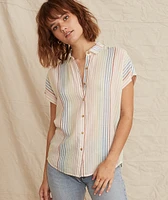 Daniella Button Down Multi Stripe