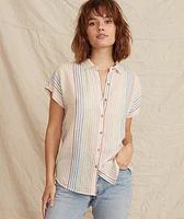 Daniella Button Down Multi Stripe