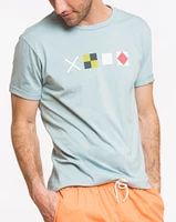 Semaphore Graphic Tee - Stone Blue