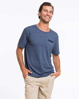 Double Knit Pocket Tee - Dark Navy