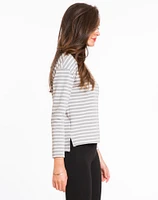 Breton Striped Shirt - Grey and White Stripe