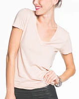 Slub V-Neck - Dusty Pink