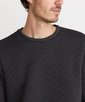 Quilted Crewneck Sweatshirt Charcoal Heather