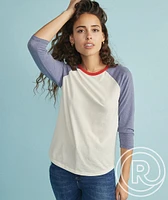 Re-Spun Lightweight Baseball Raglan Natural/Indigo