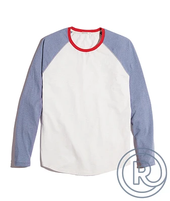 Re-Spun Baseball Raglan Vintage Indigo/White