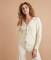 Robin Crop Cardigan Ivory