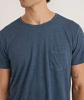 Relaxed Hemp Cotton Pocket Tee Dark Denim