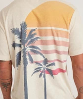 Short Sleeve Terry Out Resort Shirt Creme Brulee Print