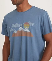 Signature Crew Graphic Tee China Blue