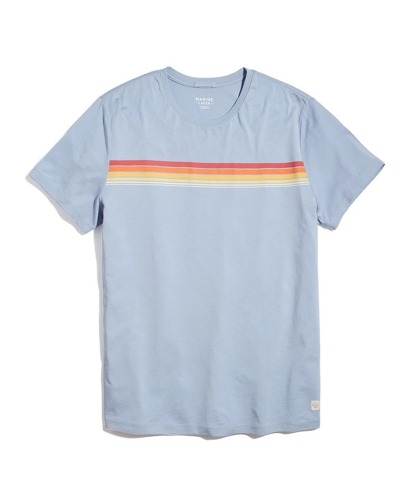 Signature Crew Graphic Tee Dusty Blue