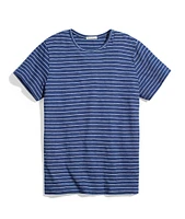 Signature Crew Tee Indigo/White Stripe