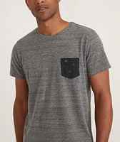 Signature Pocket Tee Heather Grey Neps