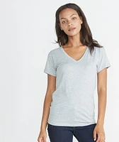 Slub V-neck - Varsity Grey