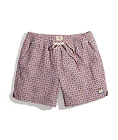 5" Swim Trunk Faded Rose Geo Print