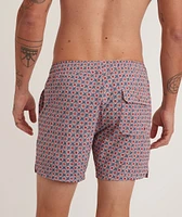 5" Swim Trunk Faded Rose Geo Print