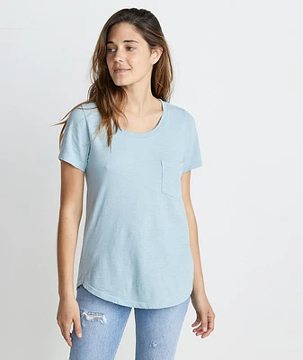 Boyfriend Pocket Tee Aquamarine