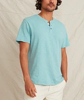 Short Sleeve Henley Green Mist