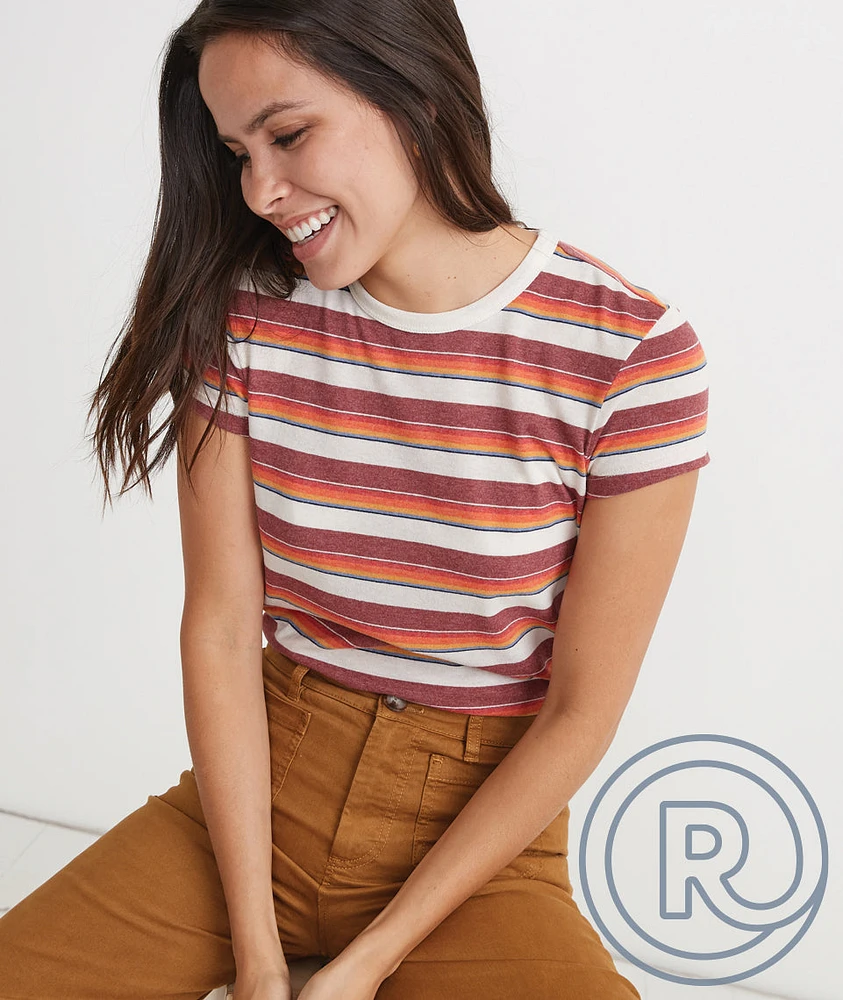 Re-Spun Rainbow Stripe Crew