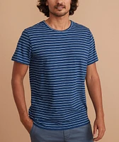 Signature Crew Tee Indigo/White Stripe