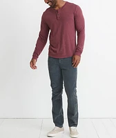 Double Knit Henley Tawny Port