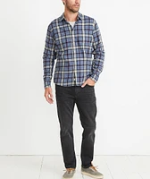 Handsome Jack Button Down Faded Navy Plaid