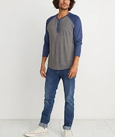 Baseball Henley Heather Grey/Navy