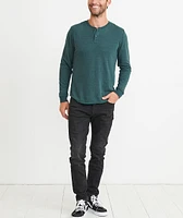 Double Knit Henley Green Gables