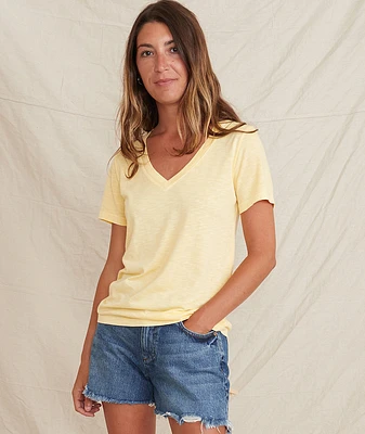 V-Neck Tee Lemon Drop