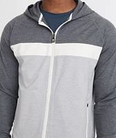 Keeler Zip Hoodie Grey/White